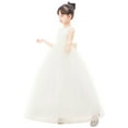 thumbnail image 2 of Ekidsbridal Girl Wedding Flower Girl Dress - Heart Cutout Floral Lace with Tiebow 172noFT-A (Size: 2-14), 2 of 7