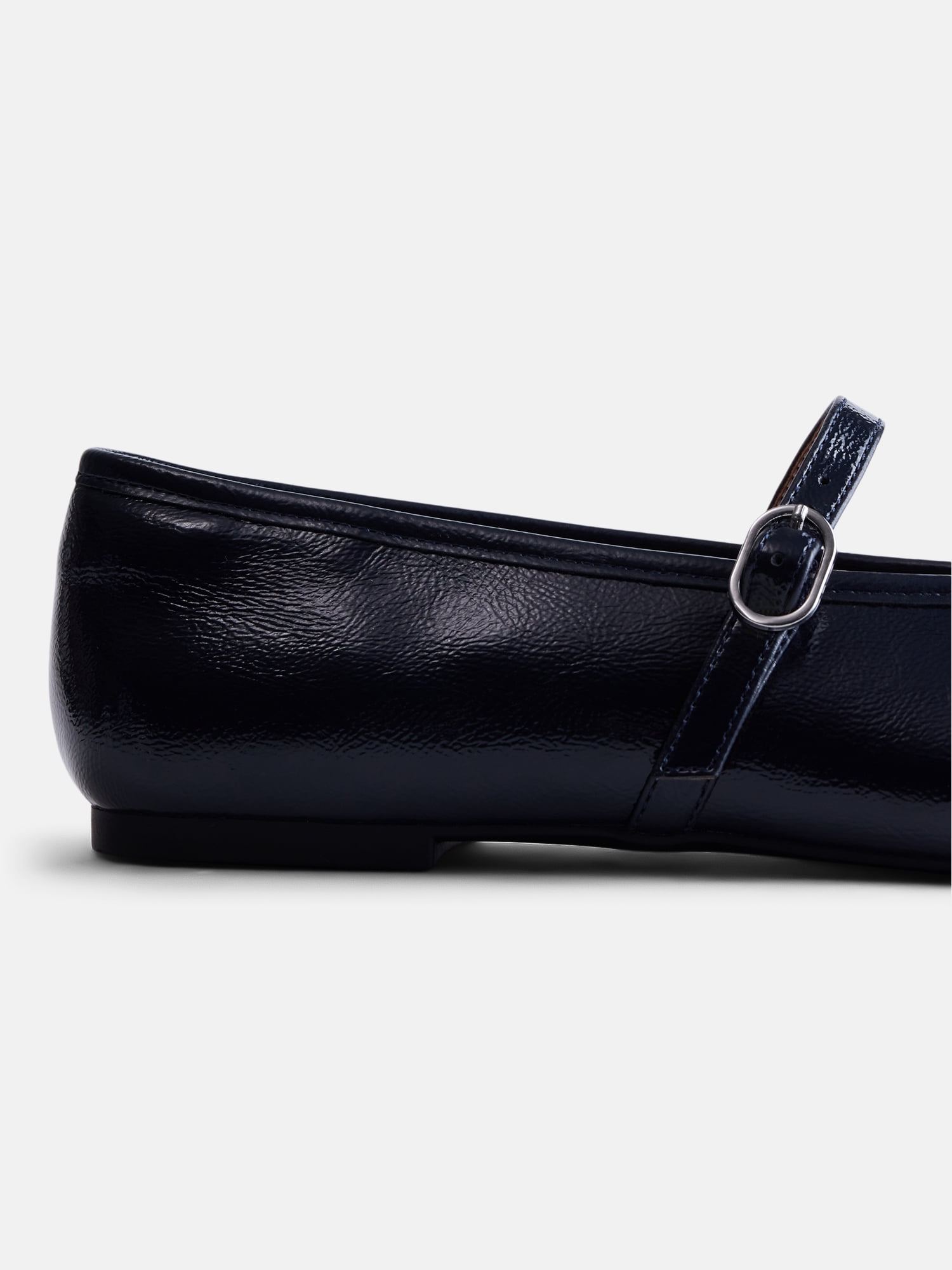 No Boundaries Women's Crinkle Mary Jane Flats