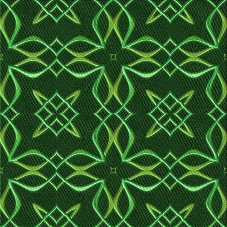 

Ahgly Company Indoor Square Patterned Dark Forest Green Area Rugs 6 Square