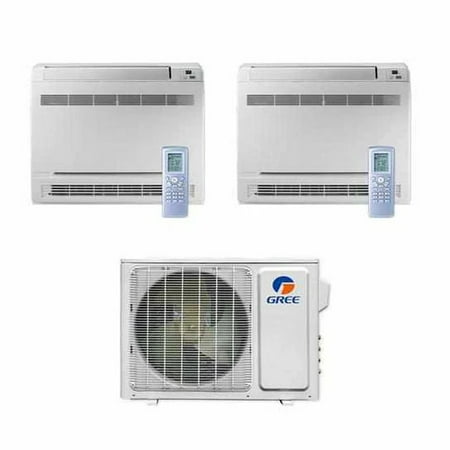 GREE Multi Gen2 Series 24,000 BTU 2-Zone Mini Floor Console 18K+12K Ductless Mini-Split System