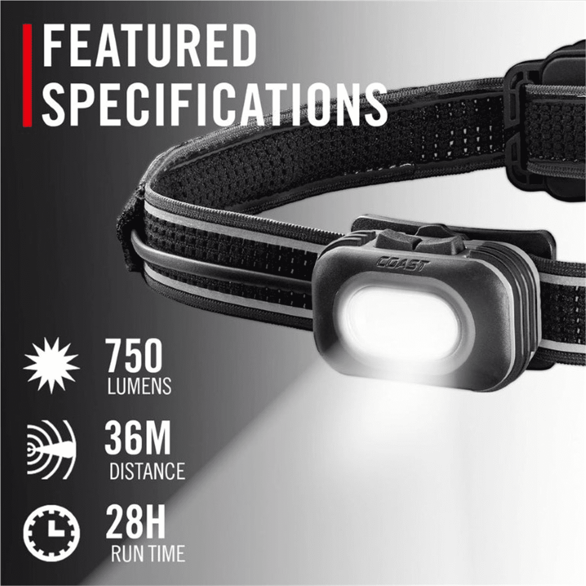 COAST RL10R Rechargeable Headlamp