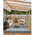thumbnail image 6 of BalajeesUSA Reversible Waterproof Outdoor Plastic Straw Rug Mat - 9' x 18', Gray Chevron, Patio, Camping, Deck, 6 of 13