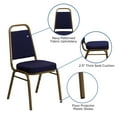 thumbnail image 3 of Emma + Oliver Trapezoid Back Banquet Chair, Navy Patterned Fabric/Gold Frame, 3 of 12