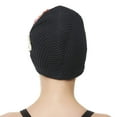 thumbnail image 3 of Beemo Swim Bathing Caps for Women & Girls - Retro Style Latex Bubble Crepe Swimming Hat with Tripple Flowers for Long/Short Hair, 3 of 4