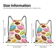 thumbnail image 2 of Xecao Color Donut Pattern Sports Drawstring Backpack - String Swim Gym Bag with Wet Proof Pocket for Women&Men-Small, 2 of 6