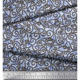 thumbnail image 2 of Soimoi Velvet Fabric Swirl Abstract Print Fabric by The Yard 58 Inch Wide, 2 of 3