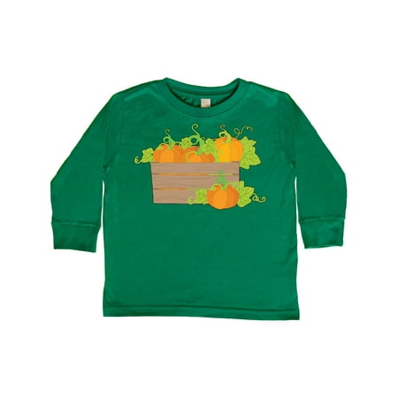 

Inktastic Pumpkins in a Crate with Green Vines Gift Toddler Boy or Toddler Girl Long Sleeve T-Shirt