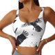 thumbnail image 1 of Fotbe Monochrome Flying Ravens Sujetador Deportivo Largo sin Aros para Mujer con Almohadillas y Soporte Medio, Transpirable y Absorbente, Camiseta Tipo Chaleco o Tank Top-Medium, 1 of 8