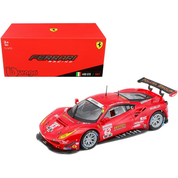 Ferrari 488 GTE 62 G Fisichella T Vilander J Calado 24 Hours of Daytona 2017 143 Diecast Model Car by Bburago 36301