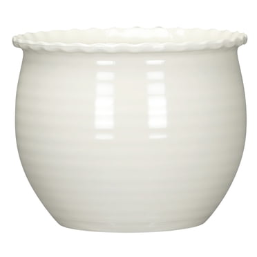 Mainstays Brooke 8" x 8" x 6.5" Round Vanilla Dream 100% Recycled Resin Planter