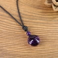 thumbnail image 4 of COAI Healing Stones Amethyst Round Bead Pendant Necklace, 4 of 5