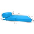 thumbnail image 4 of Turquoise Sleeper Chair Folding Foam Beds, Portable Studio Sofa Guest Bed, 6 x 36 x 70, 4 of 6