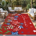 thumbnail image 2 of Independence Day Outdoor Rug for Patio/Deck/Porch, Non-Slip Large Area Rug 4 x 6 Ft, 4th of July Red Striped Stars Patriotic Indoor Outdoor Rugs Washable Area Rugs, Camping Rug Carpet Runner, 2 of 8