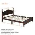 thumbnail image 4 of Bellemave American Retro Style Platform Bed with Headboard and Footboard Queen Size Bed Frame with Wood Slat Support Solid Wood Bed for Adult, No Box Spring Needed, Dark Walnut Brown, 4 of 10