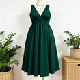 thumbnail image 2 of LIaqionyy Women's Plus Size Midi Dress Sleeveless Elegant V Neck Party Vacation Dresses Casual Summer Sundress S-XXXXXL, 2 of 5