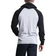 thumbnail image 3 of G-Style USA Men's Lightweight Contrast Raglan Sleeve Pullover Hoodie Sweatshirt MH13114 - Heather Gray/Black - X-Large, 3 of 6