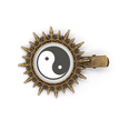 thumbnail image 1 of Taichi China Pattern Art Déco Mode Cheveux en Épingle à Cheveux Soleil Rétro Métal Clips Épingle, 1 of 3