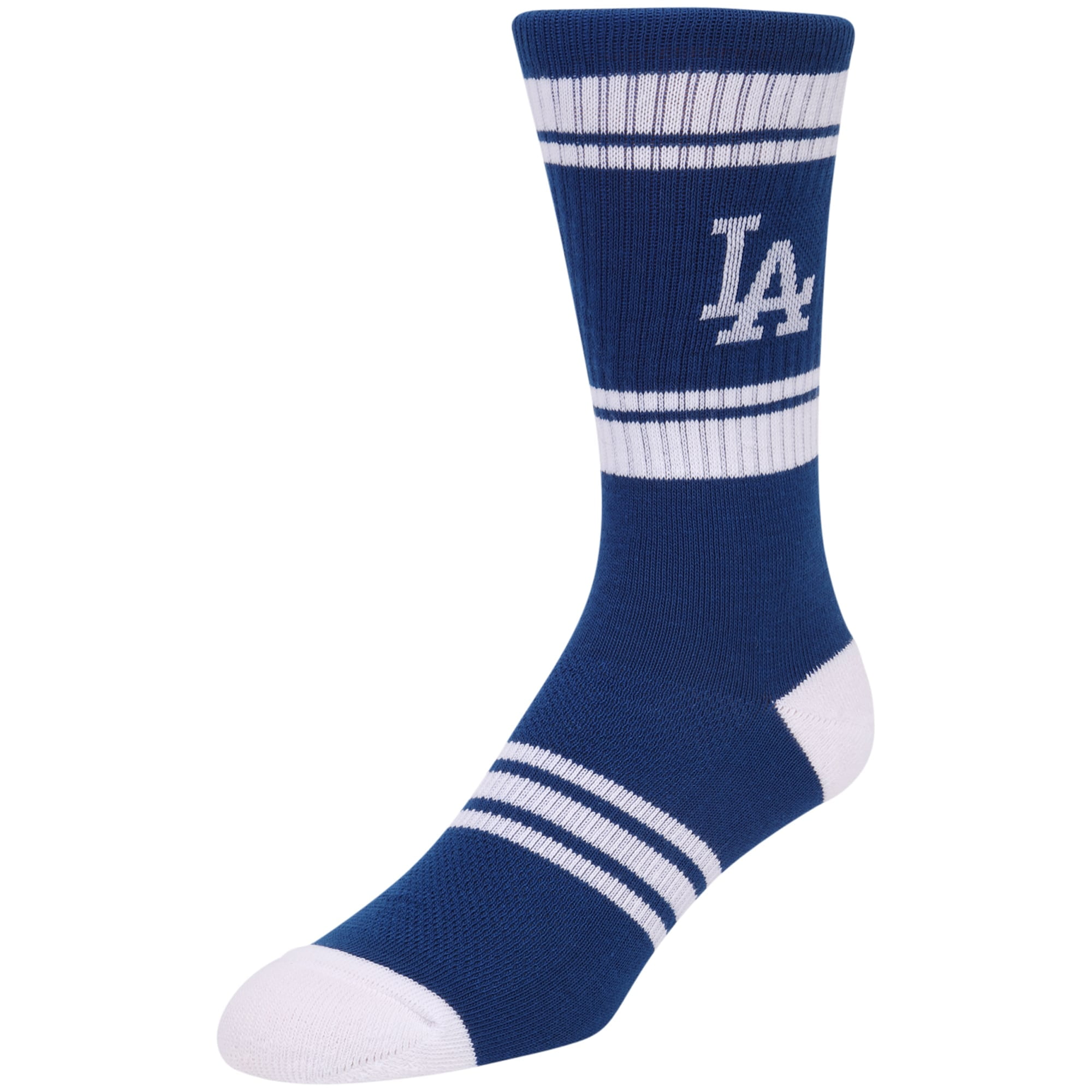 Los Angeles Dodgers Stripe Crew Socks - Royal - Walmart.com - Walmart.com