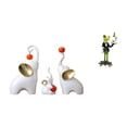 thumbnail image 1 of Esculturas de elefantes,Estatuas de elefantes,decoración del hogar,artesanías de cerámica,Figuras de elefantes familiares Adornos de escritorio,Figura de escritorio,Estatua de rana, 1 of 8
