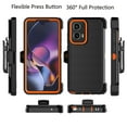 thumbnail image 2 of For Motorola Moto G Stylus 2024 5G Case,Takfox Holster Phone Case with Built-in Screen Protector Swivel Belt Clip [3 Layers] Heavy Duty Full Body Protection Shockproof Kickstand Cover- Black, 2 of 7