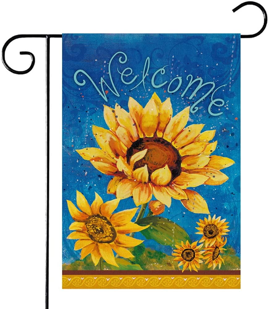 Décor Sunflower Garden Flag 12" x 18" Double Sided Home & Garden
