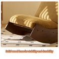 thumbnail image 6 of Rocking Recliner Chair for Adults, Upholstered Corduroy Fabric Seating Glider Rocker with High Backrest, Reading Chair Modern Nursery Accent Sofa Chairs Glider for Living Room (Orange), 6 of 9