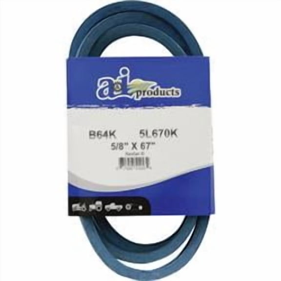 PIX 20315 A & I Products Blue Kevlar V-Belt with Kevlar Cord - 67 x 0. 625 inch, Model No. B64K-5L670K