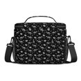 thumbnail image 3 of Dinosaur and Skull Black Pattern Insulated Lunch Box for Women Men, Medium Leakproof Cooler Bag with Adjustable Strap, 10"x6.7"x8", 3 of 6