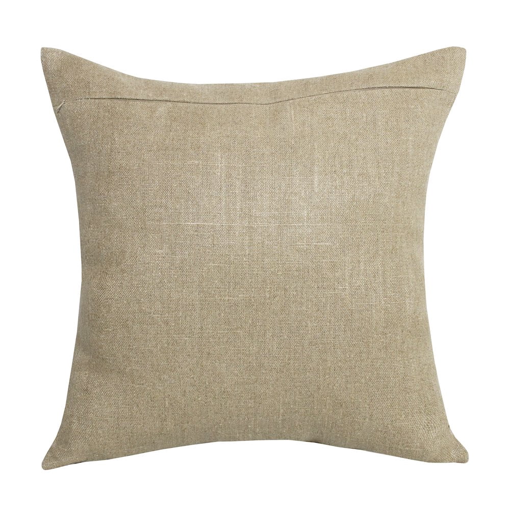 Ester Hand-Woven Striped Industrial Linen Throw Pillow, Beige/Brown, 20" x 20", Count per Pack 1