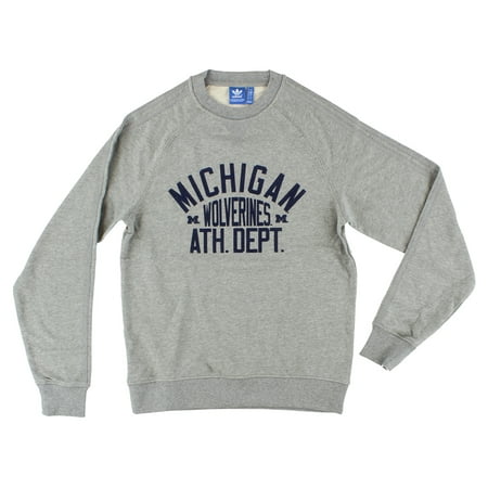 Adidas Adidas Mens Michigan University Wolverines Pullover Sweatshirt Grey Walmart Com