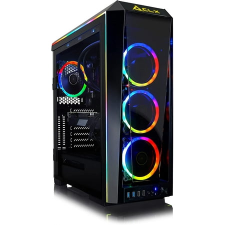 CLX - SET Gaming Desktop - Intel Core i9 10850K - 64GB Memory - NVIDIA GeForce RTX 3090 - 6TB HDD + 1TB NVMe SSD - Black