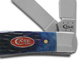 Case Medium Navy Blue Bone Stockman Pocket Knife