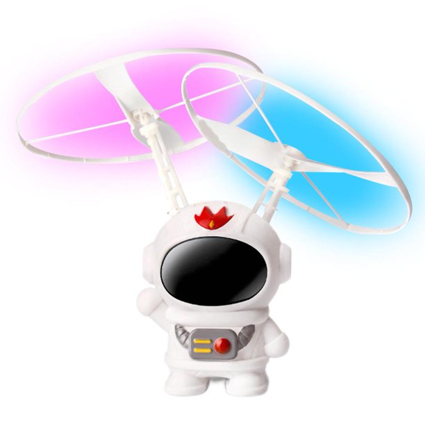 Dron de suspensión inteligente controlado a mano con detección manual (astronauta blanco)