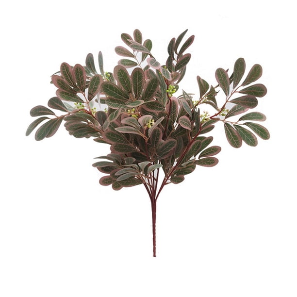 Planta artificial hoja de mesa centro de mesa decoración de plantas banquete de boda tela de seda hojas falsas, verde rosa 9 Ramo Methold HA6948-03B
