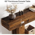 thumbnail image 3 of Finmind 63" Console Table, Farmhouse 2-Tier Entryway Table with U-Shaped Base, 3 of 7
