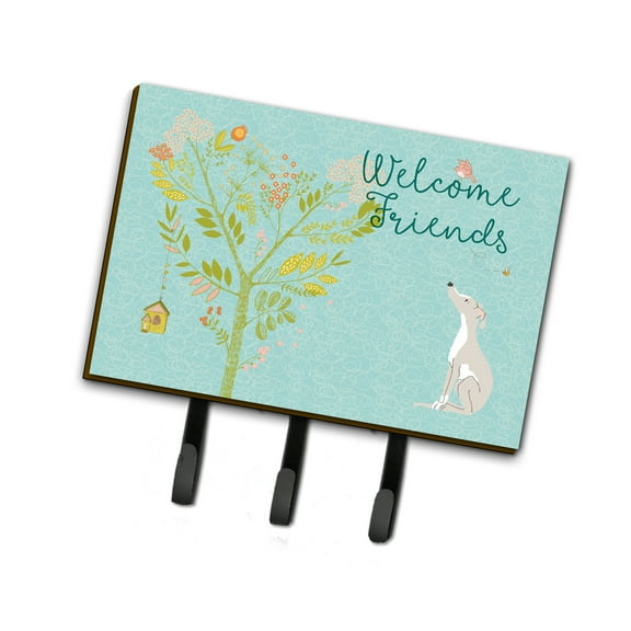 Carolines Treasures BB7636TH68 Welcome Friends Italian Greyhound Leash or Key Holder Triple multicolor