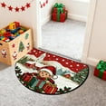 thumbnail image 1 of Todaioua Semicircle Christmas Doormat 40x60cm - Non-Slip Absorbent Kitchen Rug, Washable Polyester Holiday Floor Mat for Indoor Outdoor Entryway, Bathroom & Porch Decor​, 1 of 7