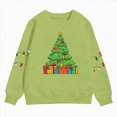 thumbnail image 4 of sdbrld Kids Girls Merry Christmas Long Sleeve Graphic Shirt Funny Xmas Holiday Family Party Matching Tops Green Sizes 2-3 Years, 4 of 4