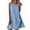 Light Blue, variant on Tqcoqu Women's Linen Blend Sleeveless Round Neck A-Line Mini Dress with Pockets,Black Women's S-XXXL