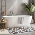 thumbnail image 2 of Blue and Brown Feather Pattern Kitchen Rug Mat,Kitchen Runner Rugs Non Skid Washable,Decorative Kitchen Floor Mats for Kitchen,Sink,Laundry,17"x47.2", 2 of 7