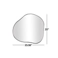thumbnail image 3 of CosmoLiving by Cosmopolitan 23" x 22" Black Wavy Abstract Wall Mirror, 3 of 9