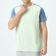thumbnail image 3 of Xdegoge Mens Raglan Short Sleeve Color Block T Shirt Crewneck Athletic Performance Activewear Moisture Wicking Workout Gym Training Sporty Casual Fashion Base Layer Tees, 3 of 4