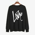 thumbnail image 2 of Amtdh Womens Sweatshirts Tee Shirts Gifts for Girlfriends Valentine's Day Print Crewneck Long Sleeve Shirts for Women Y2K Clothes Drop Shoulder Oversized Tops for Girls Casual Sweatshirts Black S, 2 of 4