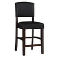 thumbnail image 2 of Home Square 2-Piece Furniture 24" Wood Counter Stool Set in Espresso Brown, 2 of 8