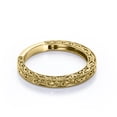 thumbnail image 4 of JeenMata Alianza de Boda de Filigrana Vintage Borde Milgrain, Enchapado en Oro Amarillo de 18 K sobre Plata, 4 of 6