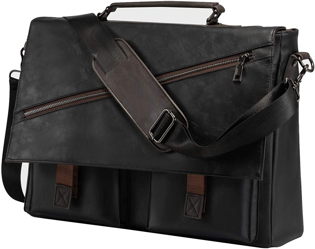 Laptop tablet 35 Genuine Leather Handmade Brown Messenger Shoulder Bag Satchel 