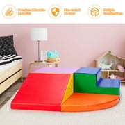 Gymax 4-Piece Toddler Playtime Corner Climber SoftZone Indoor Active Play Set