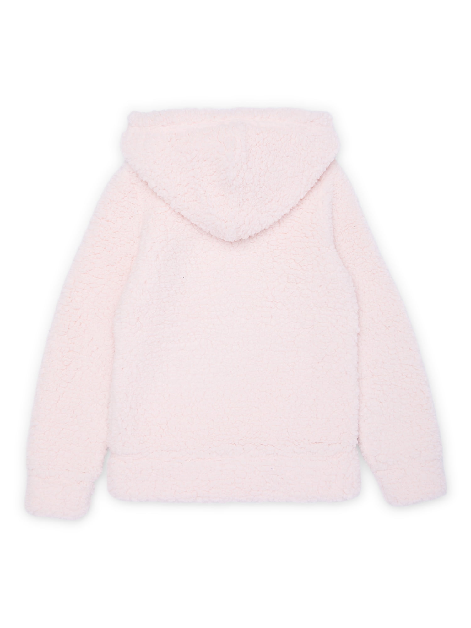 Miss Chievous Girls Sequin Christmas Plush Faux Shearling Hoodie, Sizes 4-16