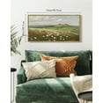 thumbnail image 3 of Drsoum Vintage Landscape Wall Art Grassland Meadow Wildflower Field Wall Prints Classic Retro Farmhouse Rustic Decorations for Living Room Bedroom 8x16in Natural Framed, 3 of 6