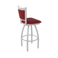 thumbnail image 2 of 870 Hadleigh 36" Swivel Bar Stool with Anodized Nickel Finish and Graph Ruby Seat and Back, 2 of 5